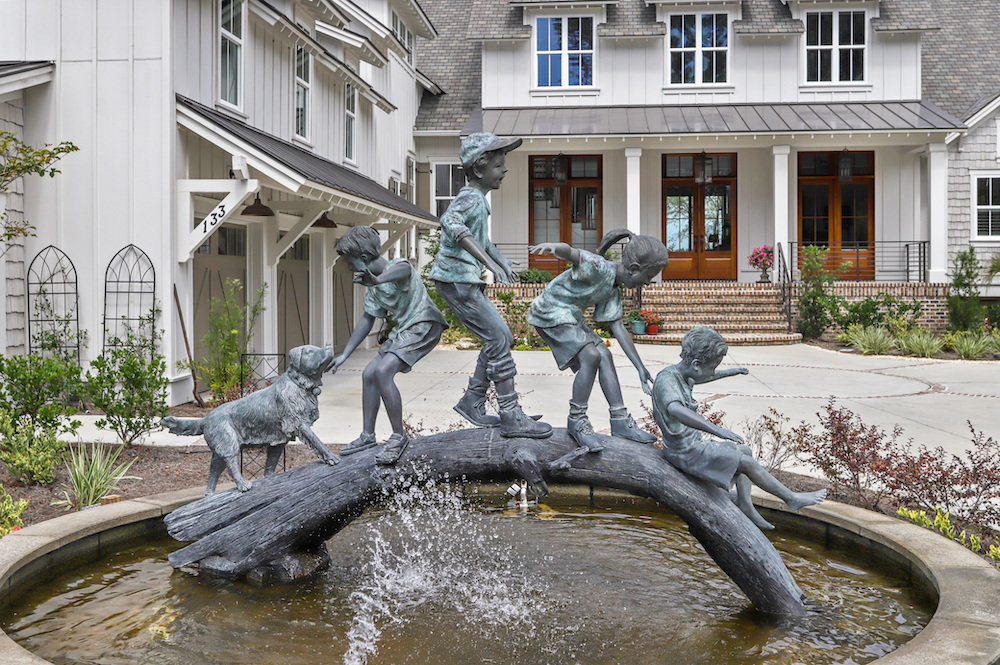 Exterior shot of a fountain